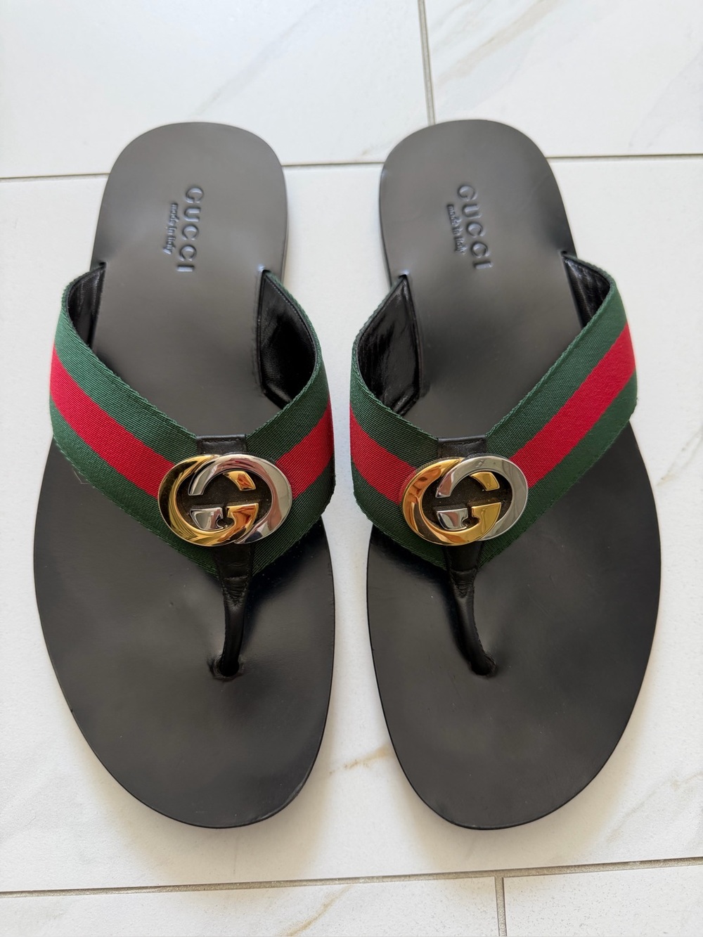 GUCCI Kika thong sandal slides flip flops Men’s size 10